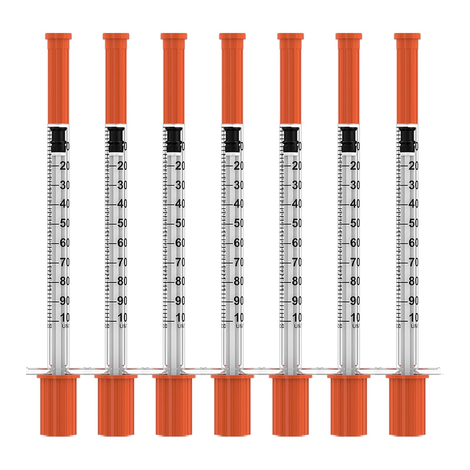 U-100 Disposable Syringes with Needle,1ml/cc 30 Gauge 1/2 inch (13mm), Individual Wrapped, 30Pack| Lab Supplies