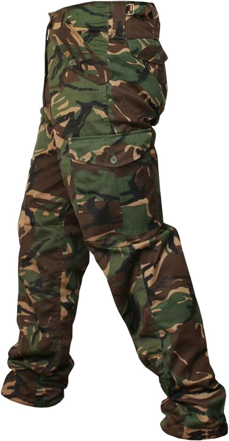 Castle Men's Camouflage Cargo Trousers - Green, Size 30, 30" Inseam