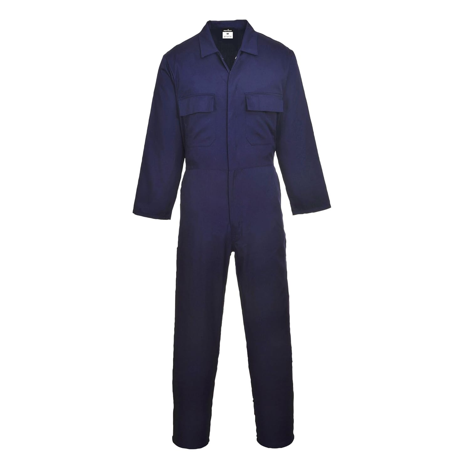 Portwest S999 Classic Collection Protective Polycotton Work Coverall Men's Boiler Suit Work Overalls Workwear Unisex Six Pockets Elasticated Waist 40+ UPF, Regular, Navy, M