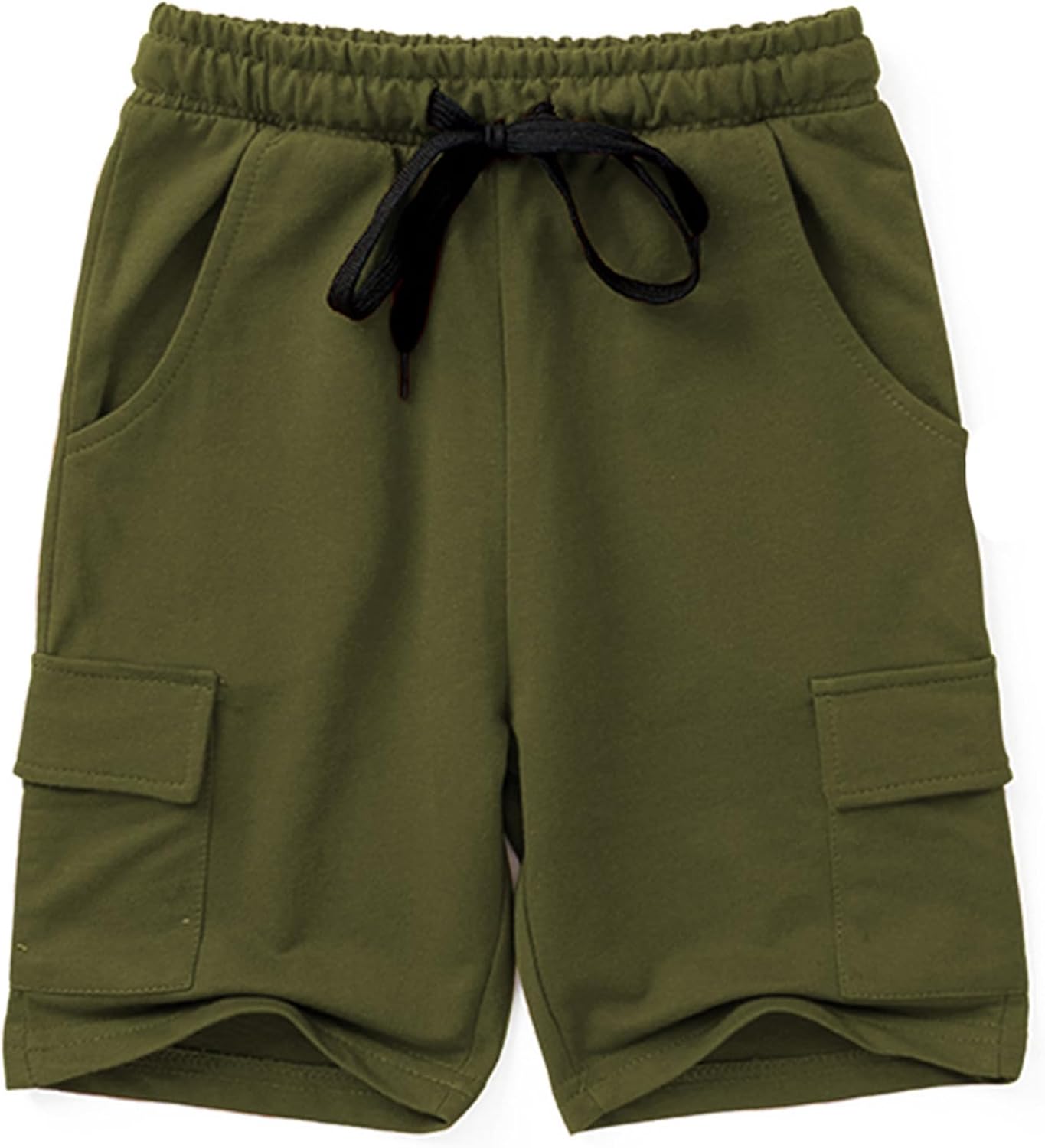 Kids4ever Kids Boy Jersey Shorts Summer Lightweight Casual Sweat Shorts with Side Pockets Adjustable Waistband for 5-12 Years