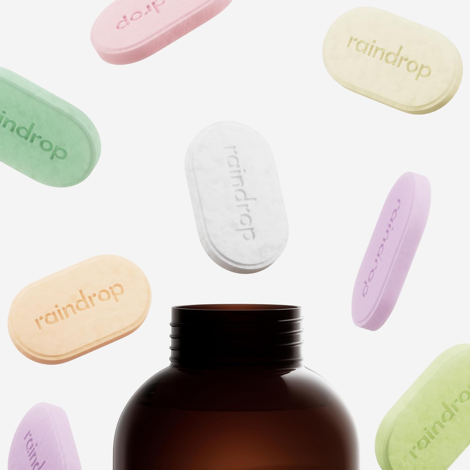 Raindrop Sustainable Hand Soap Refills, 12x Plastic-Free Foaming Hand Soap Refills (Mega Pack of Refills, Sweet Vanilla, Lavender, Lychee and Rose, Bergamot)