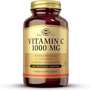 Solgar Vitamin C 1000 mg, 100 Vegetable Capsules - Antioxidant & Immune Support - Overall Health - Healthy Skin & Joints - Bioflavonoids Supplement - Non-GMO, Vegan, Gluten Free, Kosher - 100 Servings