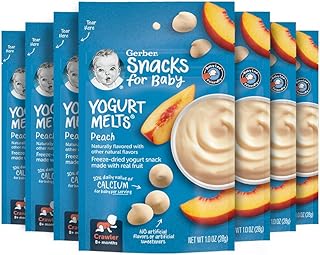 Gerber Baby Snacks Yogurt Melts, Peach, 1 Ounce (Pack of 7)