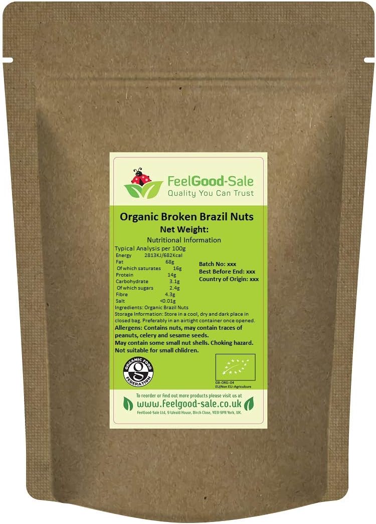 500g Organic Brazil Nuts Halves