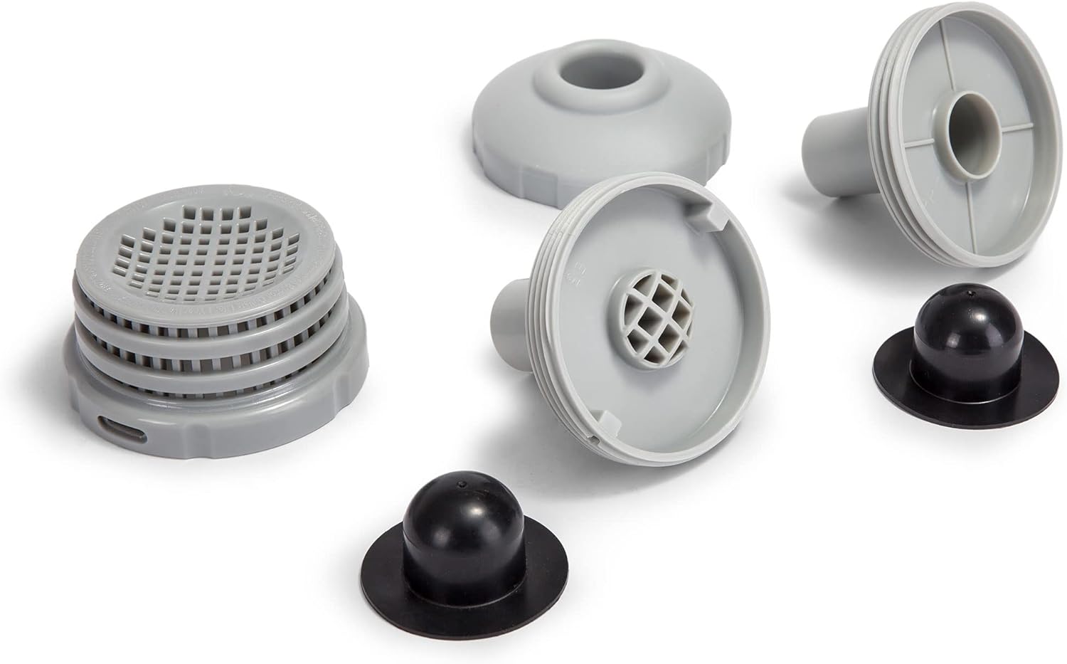 Intex 25022E Above Ground Swimming Pool Water Jet Connector Replacement Part Kit with Strainers, Nozzles, and Plugs with 1.25 Inch Fittings