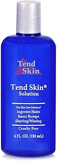 Tend Skin Womens AfterShave/Post Waxing Solution for Ingrown Hair, Razor Bumps and Burns, 4 ounce, Blue