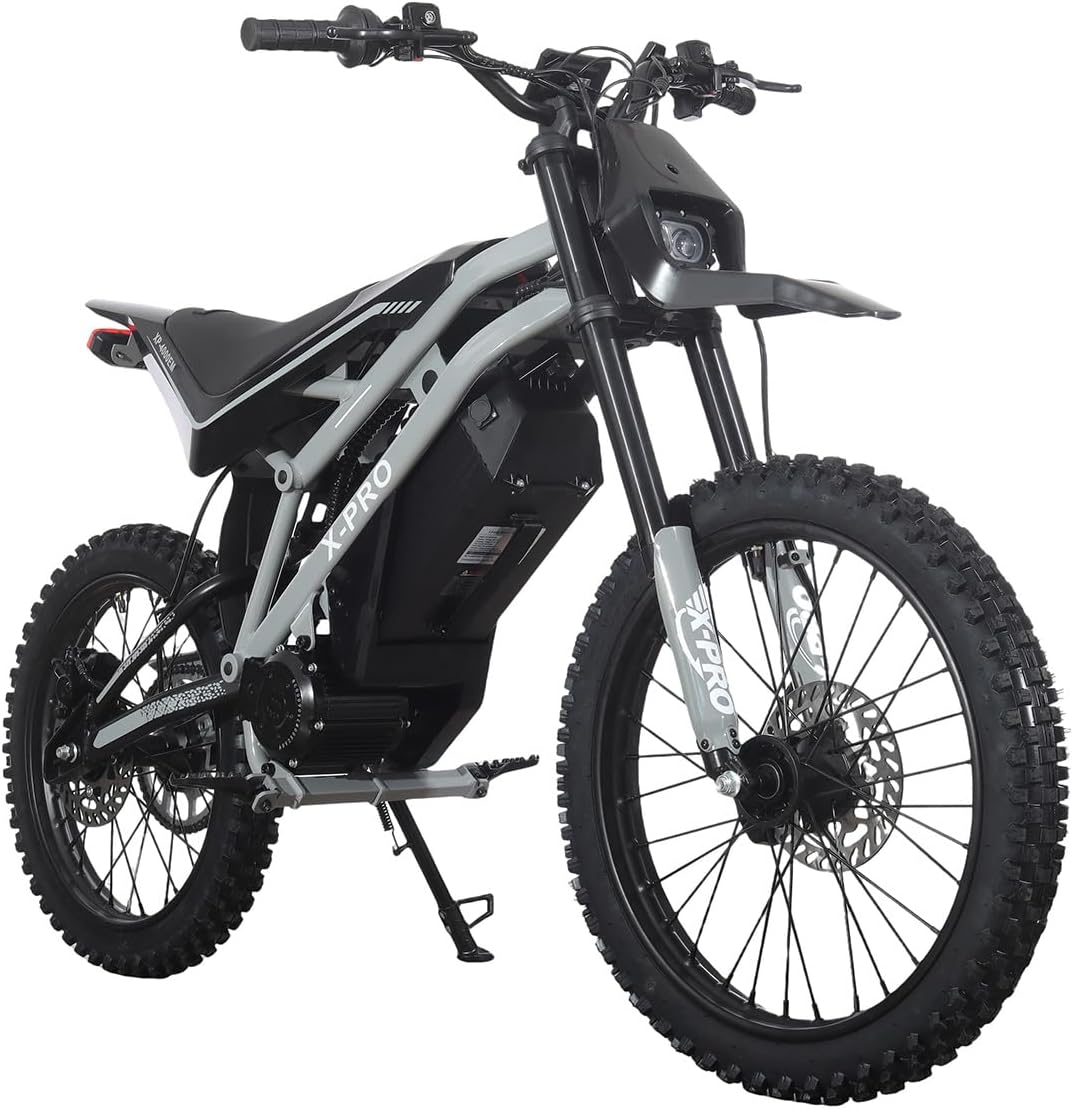 X-PRO Drax X 4200W Electric Dirt Bike for Adults & Teens - Powerful Brushless Motor,19"/17" Off-Road Tires, Dual Braking &Suspension,Heavy Duty Electric Dirt Bike for All Terrain