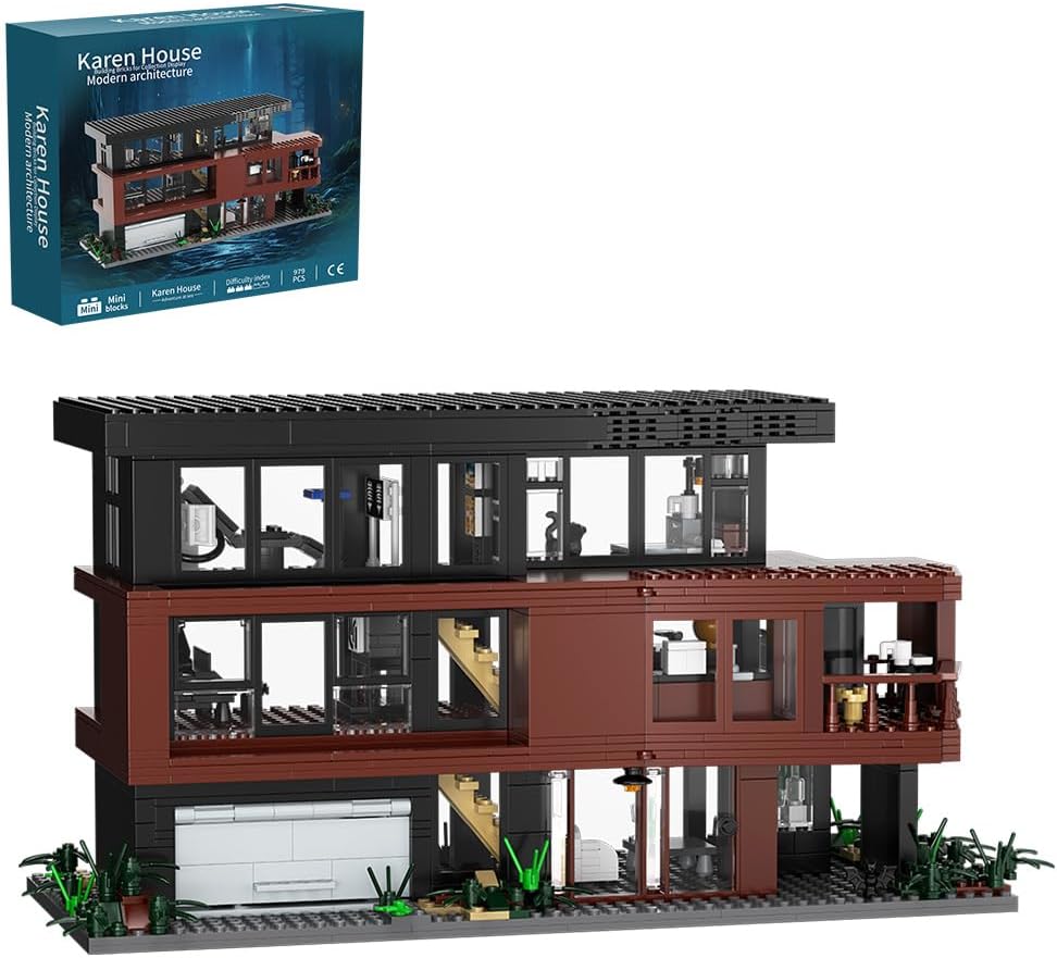 NETEHU Romance Films Fans Architecture Blocks，House Building Set House Present for Adult Halloween Christmas Valentine (979Pcs Mini Bricks)