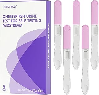Femometer FSH Menopause Test Kit, 5 Pack Menopause Stage Indicator, Help Understand Your Ovarian Reserve, Determine Your Fertility and Detect Menopause