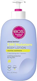 eos Shea Better Body Lotion- Vanilla Cashmere, 24-Hour Moisture Skin Care, Lightweight & Non-Greasy, Made with Natural Shea, Vegan, 16 fl oz