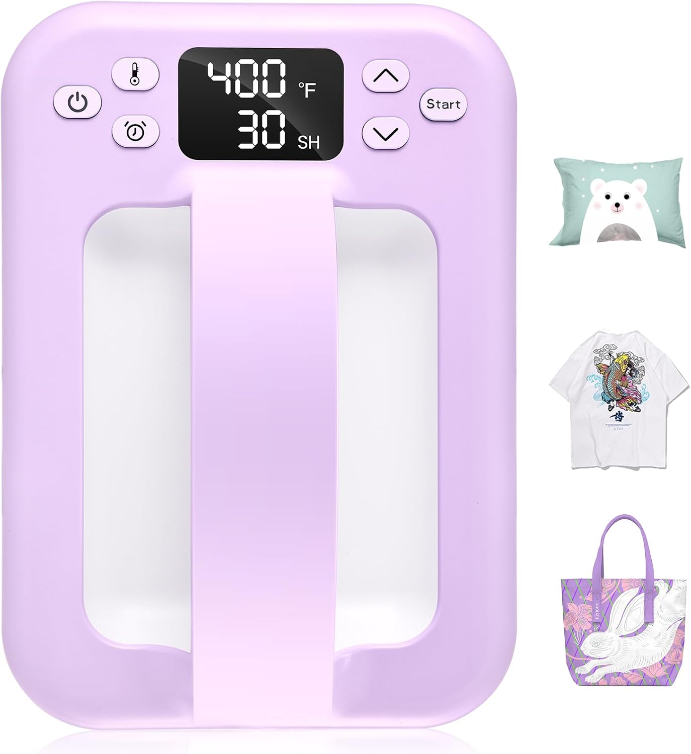 Whubefy Heat Press Machine for T-Shirts, 7"x5" Portable Easy Press T Shirt Pressing Machine with Bluetooth, Sublimation Heat Press Transfer Machine for T-Shirts, Hats, Bags Vinyl Projects