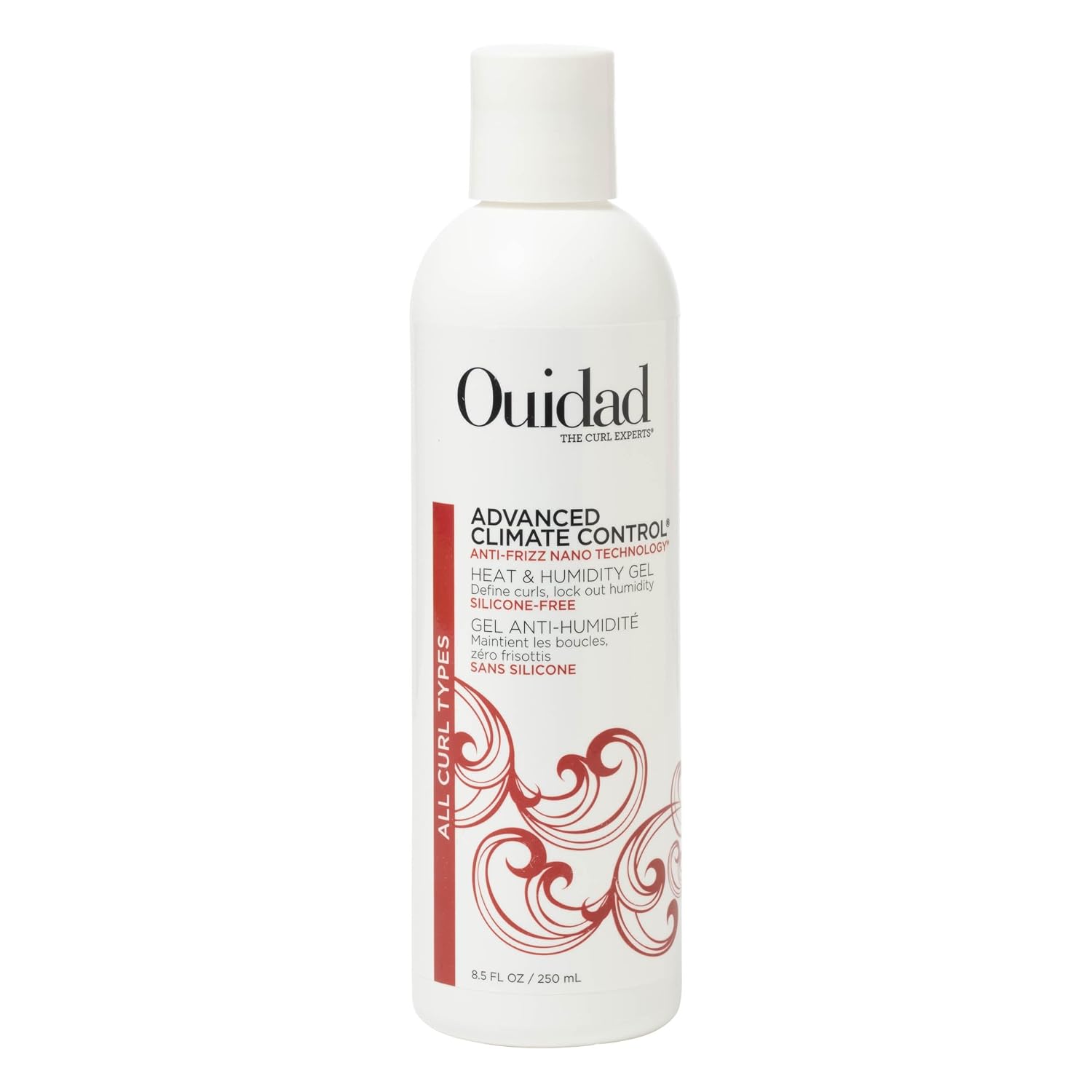 Ouidad Advanced Climate Control Heat & Humidity Gel for Curly Hair – Crunch-Free, Soft Hold Styling Gel, Fights Frizz & Locks In Moisture for Defined Curls, All Curl Types, Sulfate & Silicone-Free
