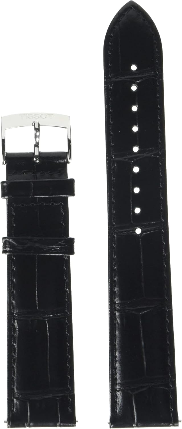 Tissot T852043012 20mm Lug Black Leather Strap