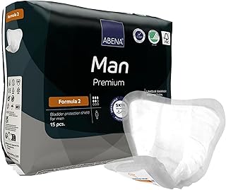 Abena Man Premium Incontinence Guards, (Sizes 0 to 2) Formula 2, 180 Count