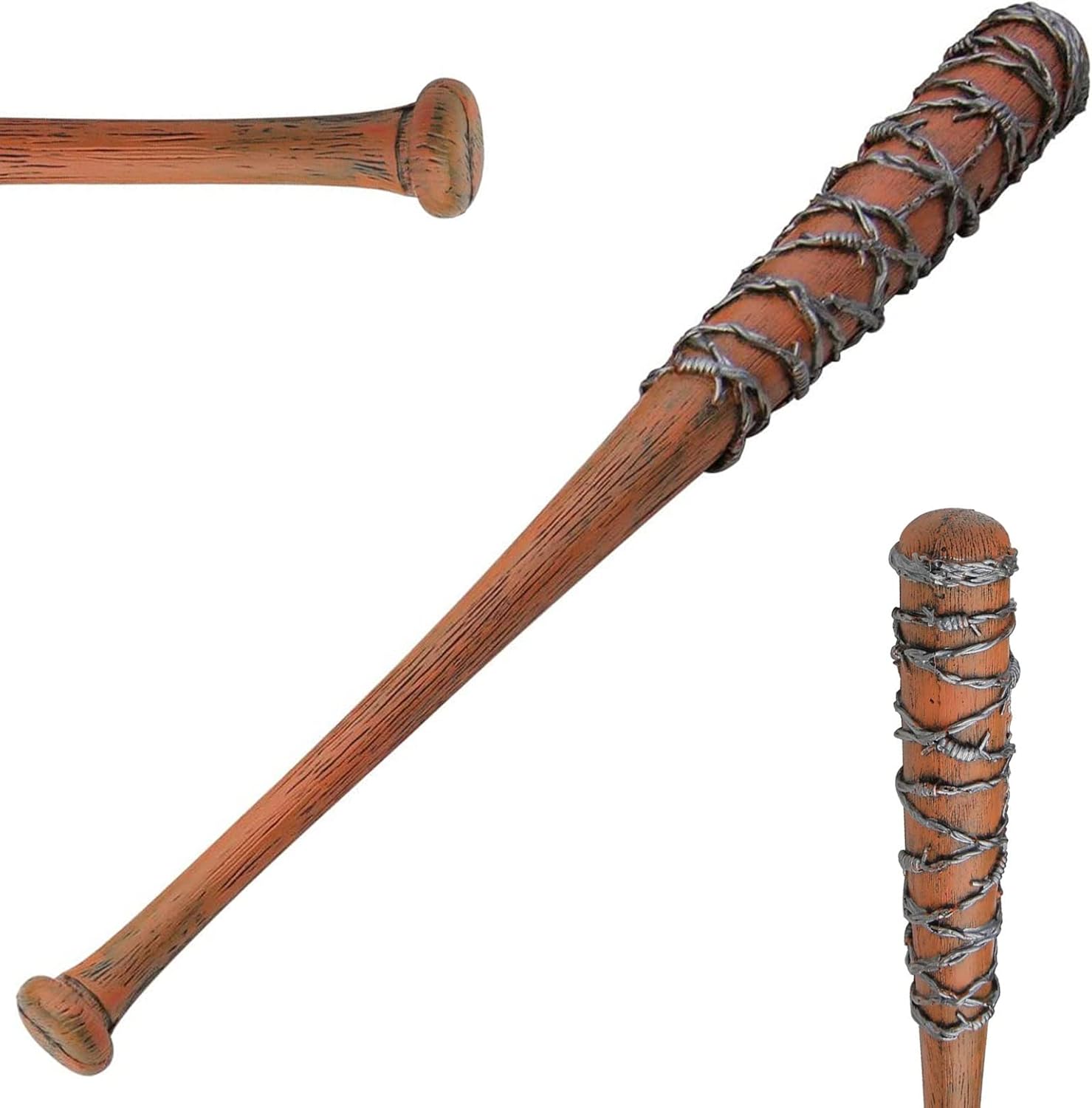 LALAPORT 36 Inch Walking Foam Bat with Barbed Wire for Replica, Costume, Cosplay, Halloween, LARP and Collection