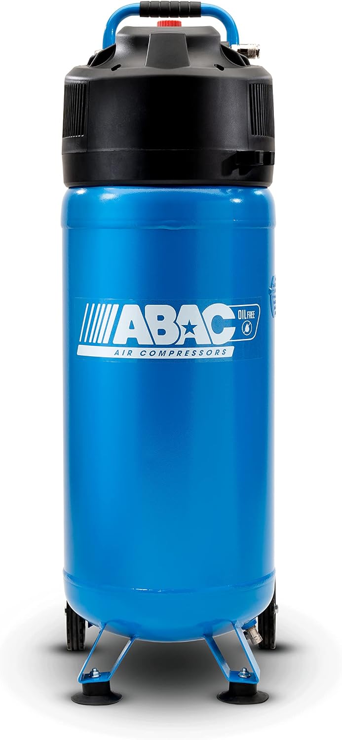 ABAC Ease-AIR 50V Vertical Air Compressor, Oil Free Air Compressor, Maximum Pressure 10 Bar, Power 2 hp, Tank 50 Liters, Noise Level 97 dB (A) - UK