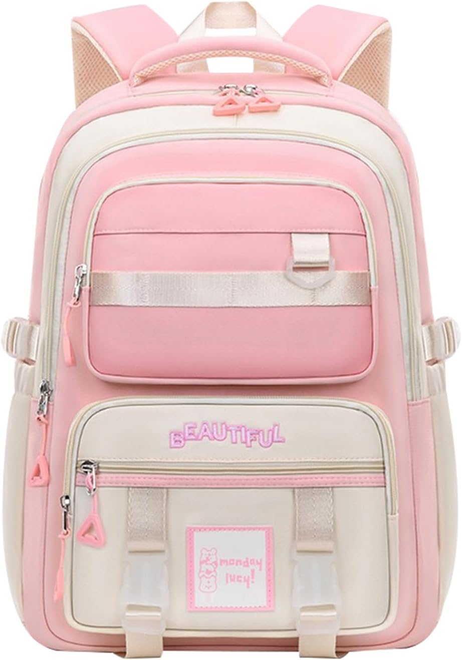 SellerFun Girls Elementary School Bag Candy Color Primary School Bookbag