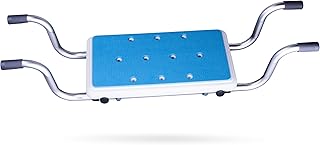 Bath Bench Seat Suspended, Bath Tub Shower Chair Heavy Duty Aluminum Alloy Bathtub Bathing Seat for Elderly, Universal Fit Length Adjustable, 280 LBS Load