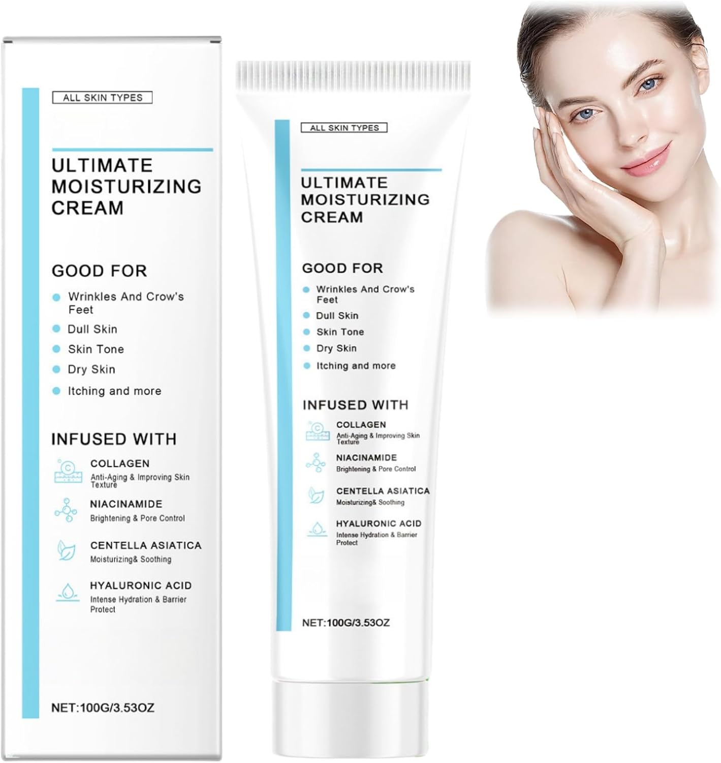 100g Youthful Formula Ultimate Moisturizing Cream,Cream Relieve Dry Skin,Moisturizing C/ream for Women,Face Moisturiser Anti Wrinkle,Face Care Moisturising C/ream for All Skin Types