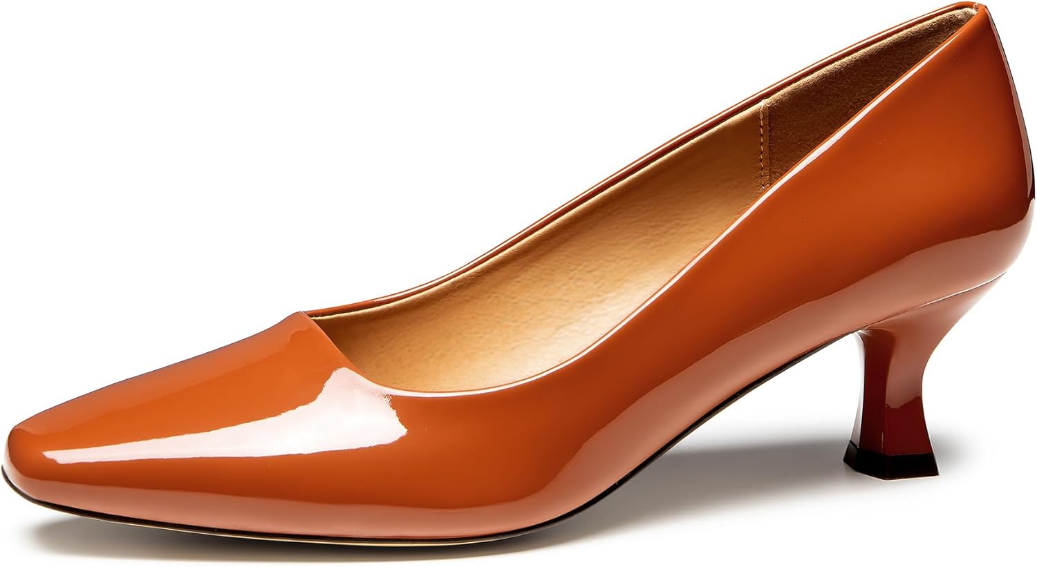 Trary Women's Kitten Heels Dress Pumps Classic Square Toe Shoes Casual Low Heels Closed Toe Pumps for Women Office