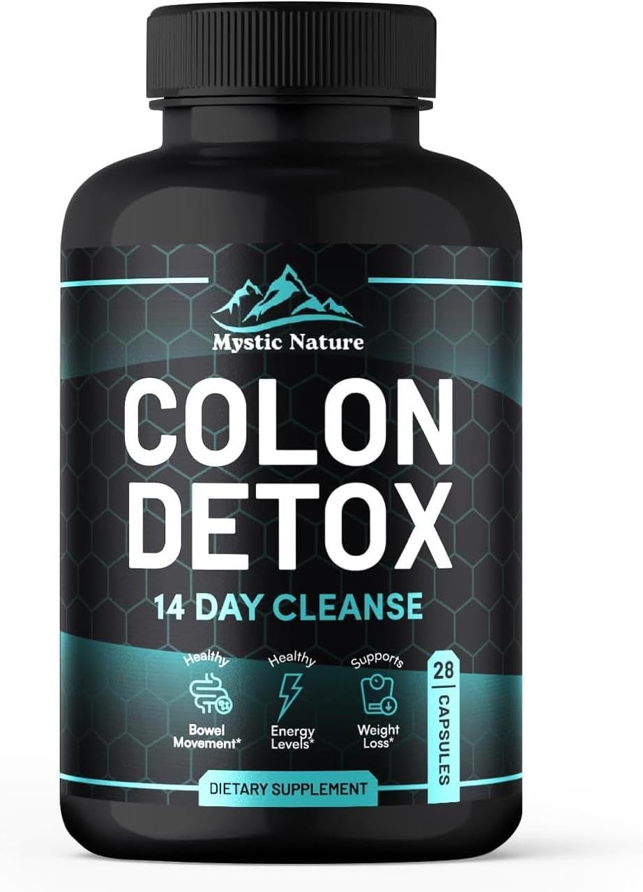 Colon Cleanse Rapid 14 Day Detox Supplement for Men & Women | 28 High Strength Capsules | Eliminates Toxins, Promotes Gut Health | Non GMO Gut Cleanse