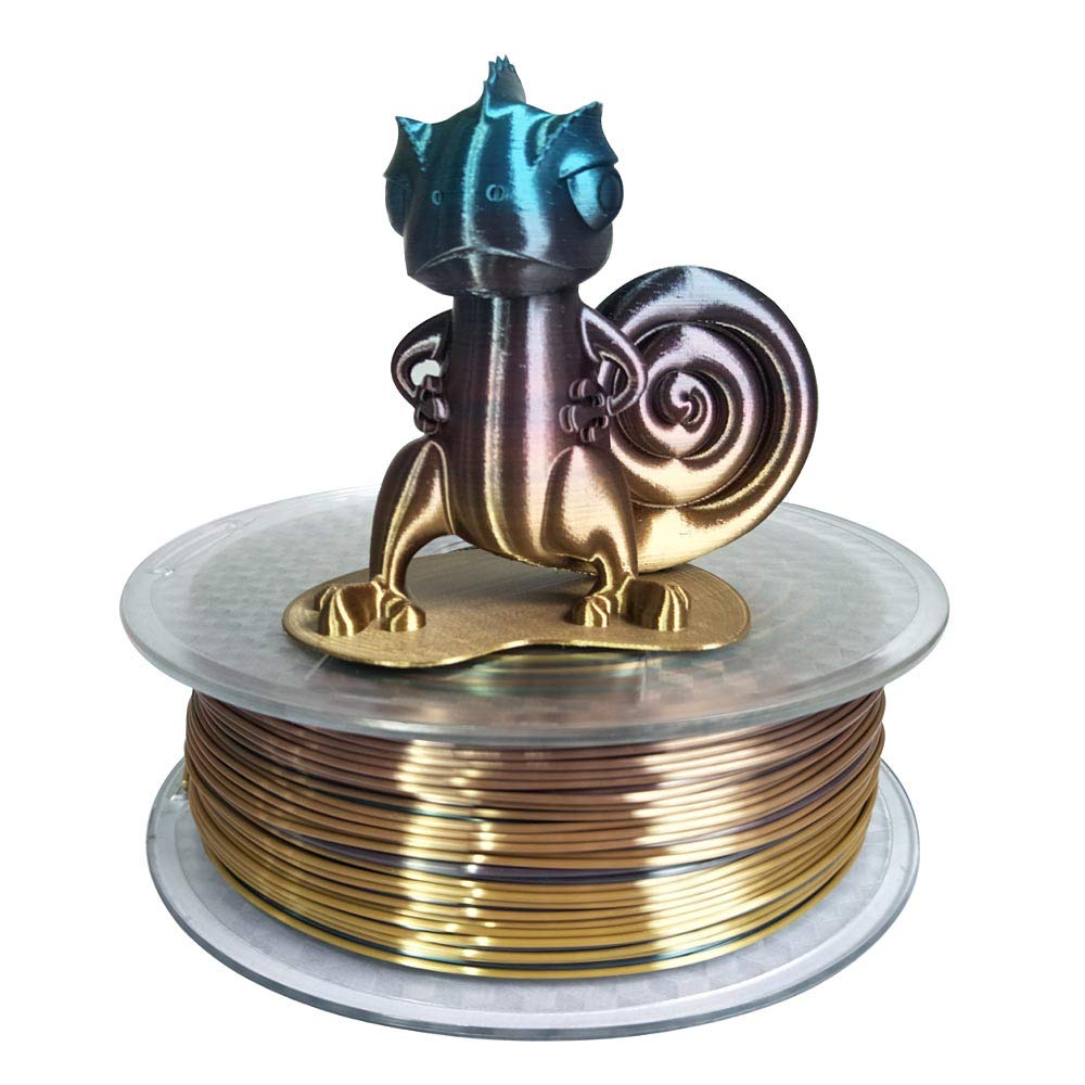 CC3D Silk Rainbow PLA Filamentt 1.75mm 1KG 3D Printer Filament Multi Multicolor 3D Printing Materials Gradually Changing Color Rainbow Multicolored Metallic Gradient Color PLA