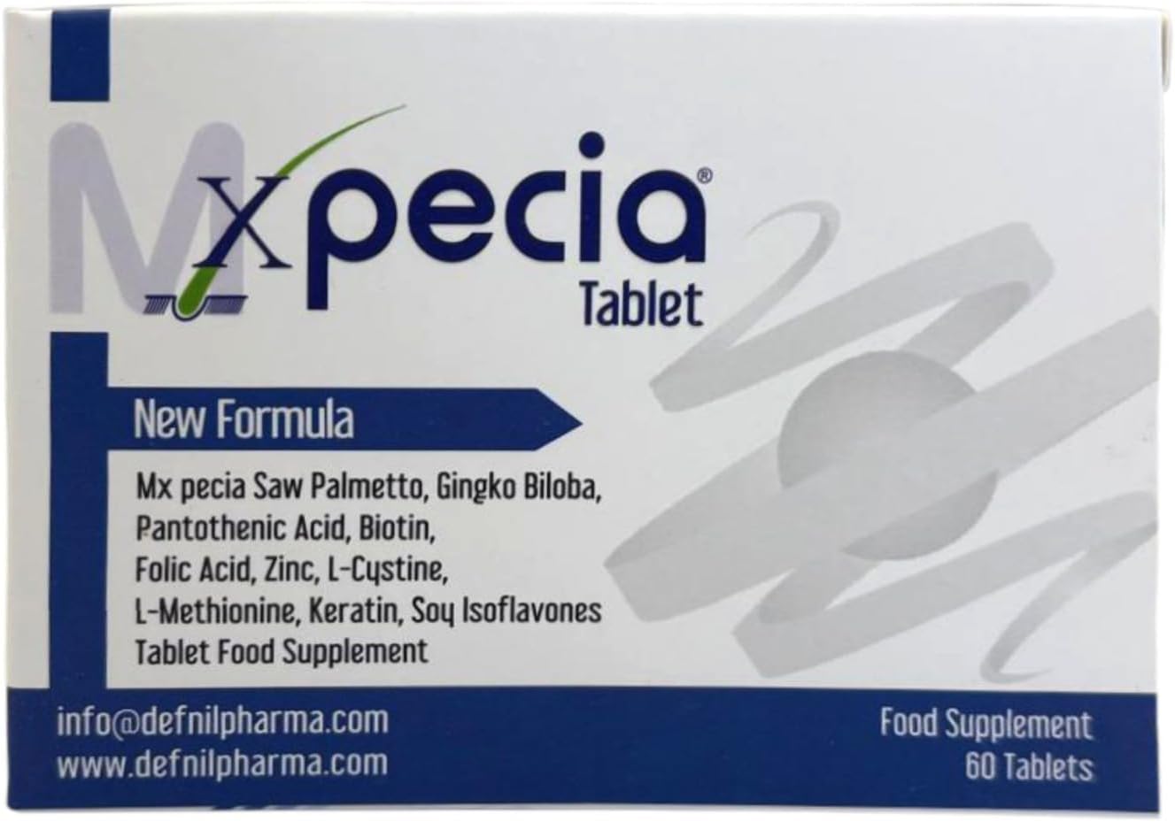 XPECIA FOR MEN ANTI HAIR LOSS DHT BLOCKER NEW HAIR GROWTH FORMULA 60 TABLETS