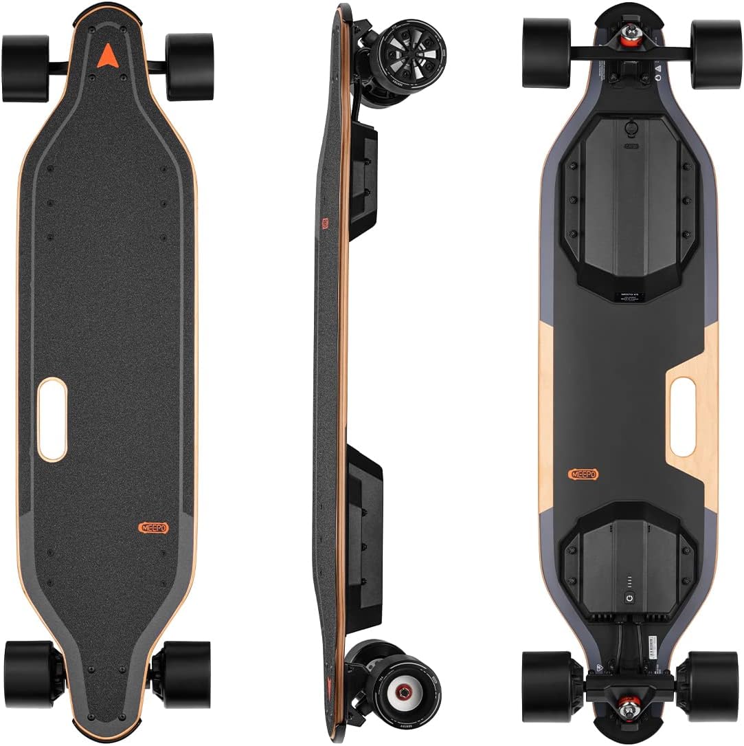 MEEPO Campus/V3S/V5/ENVY Electric Skateboard with Remote, Top Speed Up to 29 Mph, 4 Speed Smooth Braking, Easy Carry Handle Design, Suitable for Adults & Teens Beginners