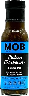 MOB Sauce Chilean Chimichurri – Award Winning Garlic & Herb Marinade Grilling & Dipping Sauce that’s Vegan, Gluten-Free, Keto-Friendly with Natural Ingredients Free of Preservatives – 9 fl oz