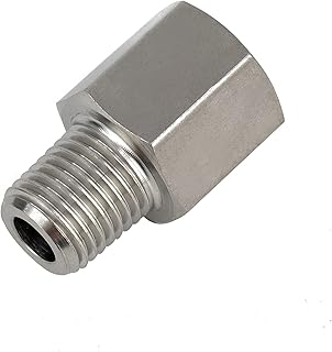 Metalwork Stainless Steel 304 Forged Pipe Fitting Reducing Adapter 1/4" NPT Female to 1/8" NPT Male Reducer Connector 2000psi (1pc)