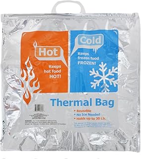 Hot Cold Bag Thermal Cooler, Grocery Size, White