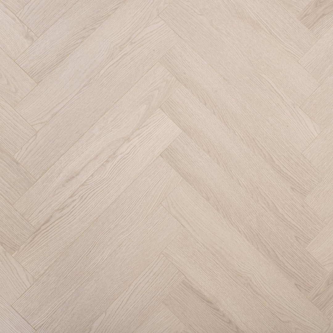 Laminate Flooring Durable 8mm Thick Herringbone – Modern Wood Effects, Easy Click Fit, Water-Resistant Laminate – Ideal for Living, Bedroom & Hallway Floors - 1.92m² Coverage Per Pack (Light Ash)