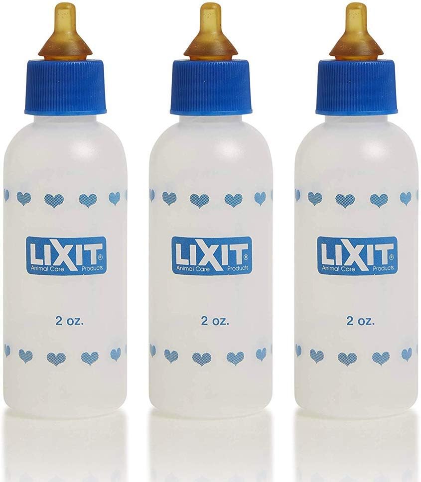 Lixit 2oz Nursing Bottle for Kittens Small Puppies, and Small Animals (2oz, Pack of 3)
