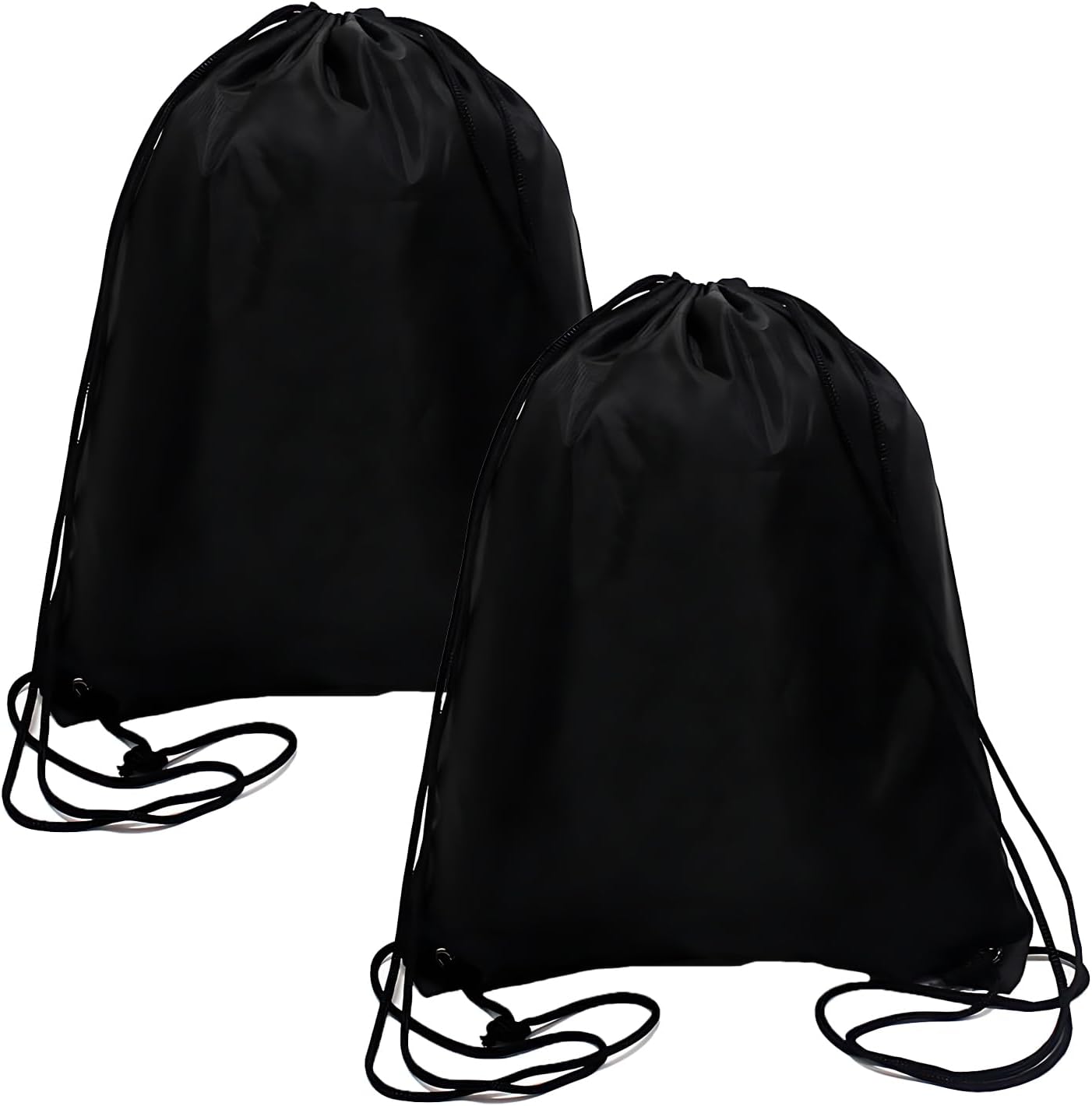 DALOMGZL 2PCS Drawstring Bags, PE Gym Bag,Sling, Swing, and Go with Swimming Bag for Men & Women, Ideal PE Waterproof Scratch Resistant Bag for School, gym, Holidays, Travel & beach bags(Black)
