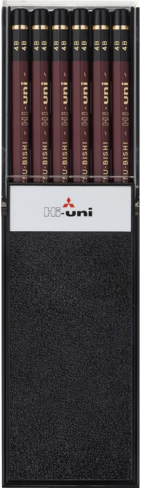 Uni Wooden Pencil, 4B, Box of 12 (HU4B)