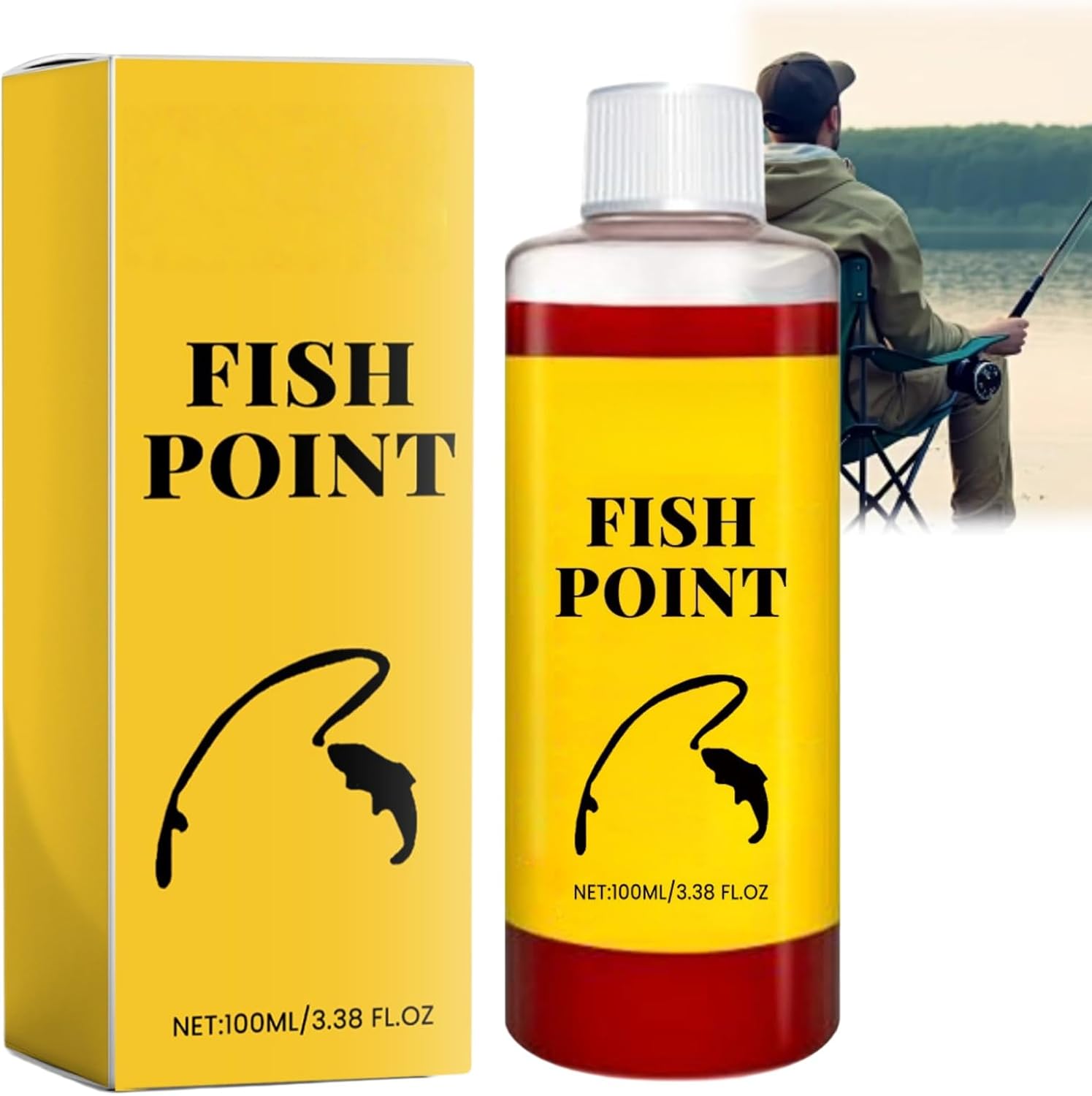Red Worm Scent Fish Attractants,100ml Concentrated Red Worm Fish Attractant Liquid,Easy-to-Use Powerful Bait Enhancer for Trout,Panfish and More