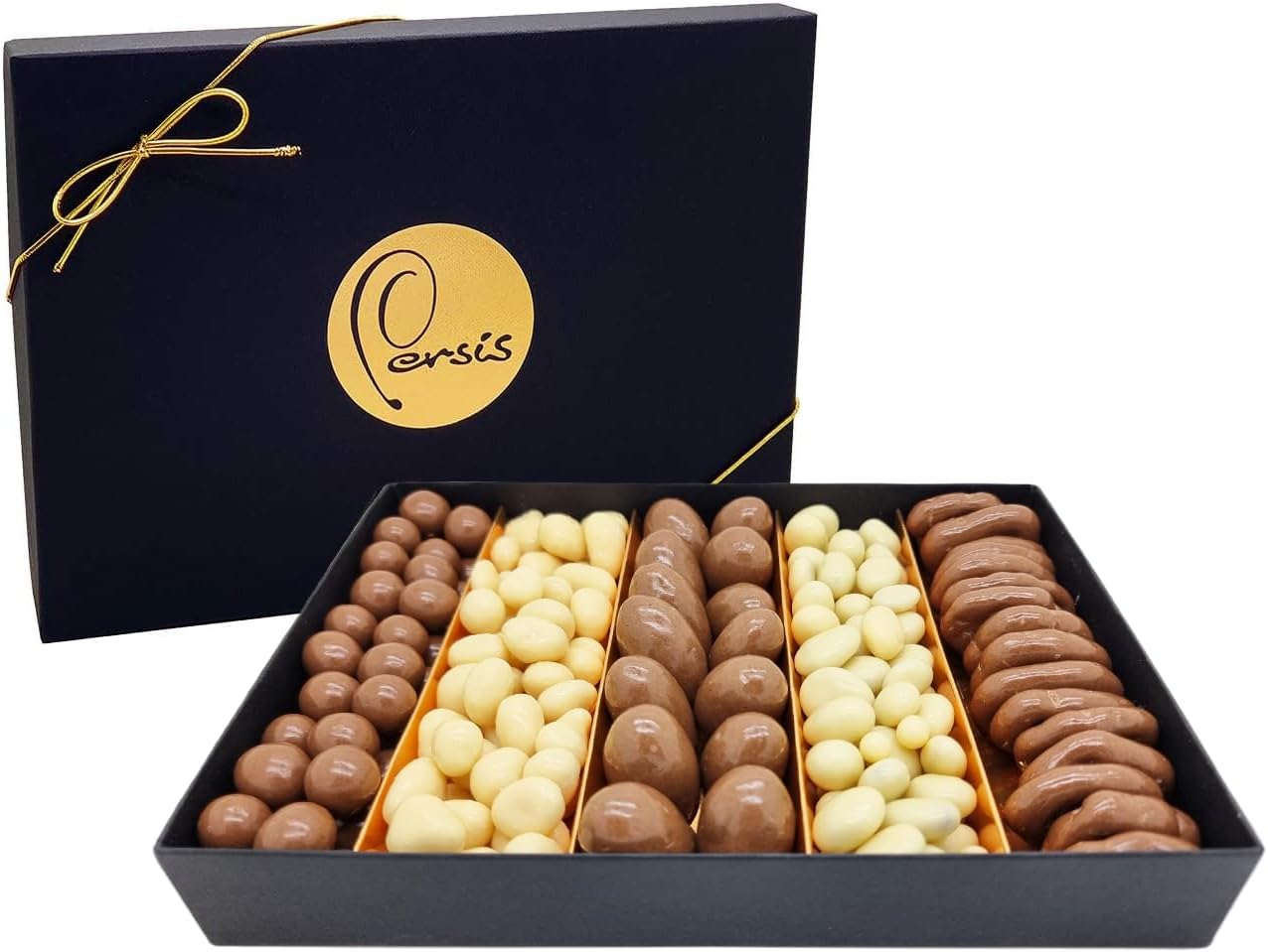 Persis Assorted Chocolate Covered Mix Fruits And Nuts Gift Box | Luxurious Chocolate Treats for Every Occasion | Christmas, New Year, Easter.
