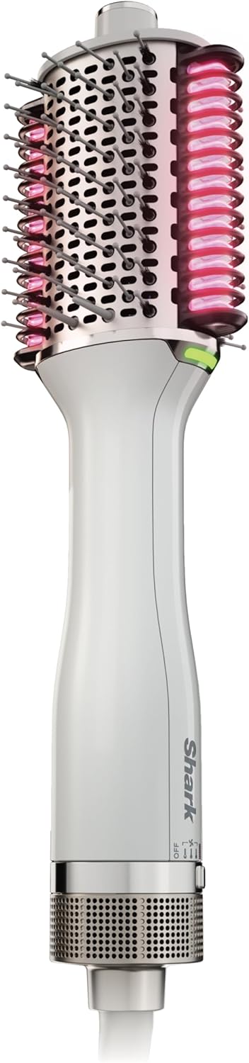 Shark HT202 SmoothStyle Heated Comb + Blow Dryer Brush, Dual Mode, for All Hair Types, Silk