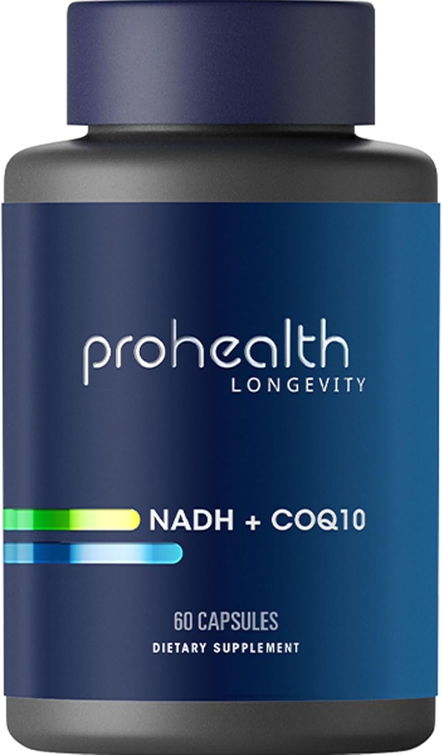 ProHealth NADH + CoQ10 - Boost NAD+ | 60 Day Supply | Pure NADH 25 mg, CoQ10 100 mg | 60 Acid Resistant Capsules | Energy | Focus | ATP Production