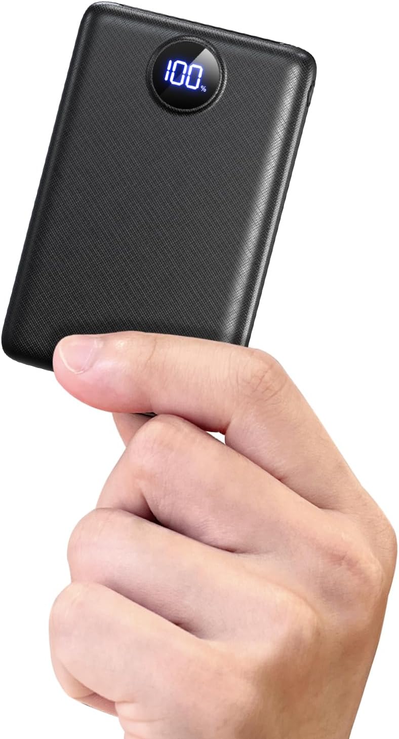 Power Bank Fast Charging 10000mAh, 22.5W Portable Charger(USB-C Input & Output), PD 3.0 QC 3.0 External Mobile Phone Battery with LED Display, Compatible with iPhone 16 15 14 13 12 Pro Max and More