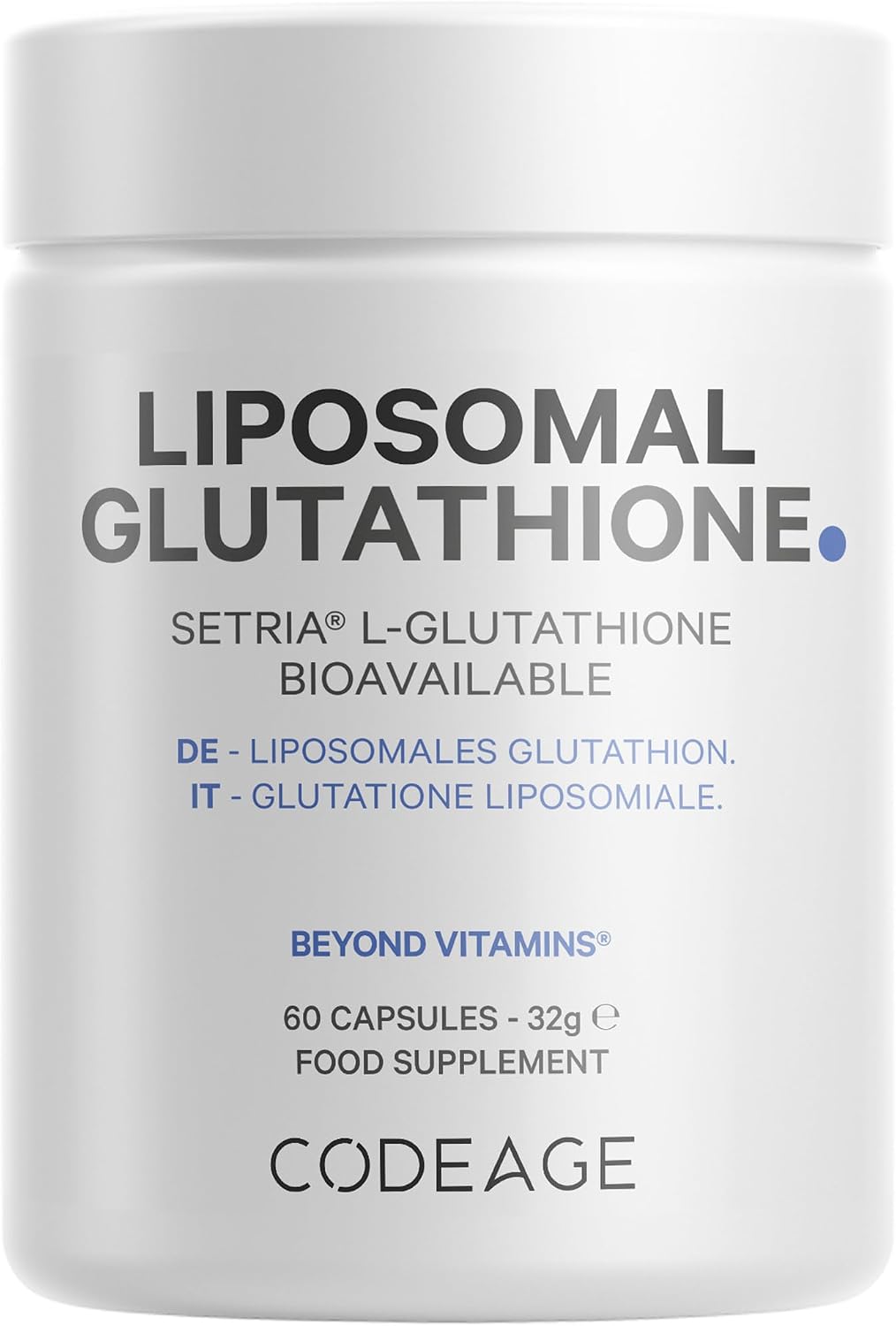 Codeage Liposomal Glutathione, Setria, Reduced L-Glutathione, 60 Capsules