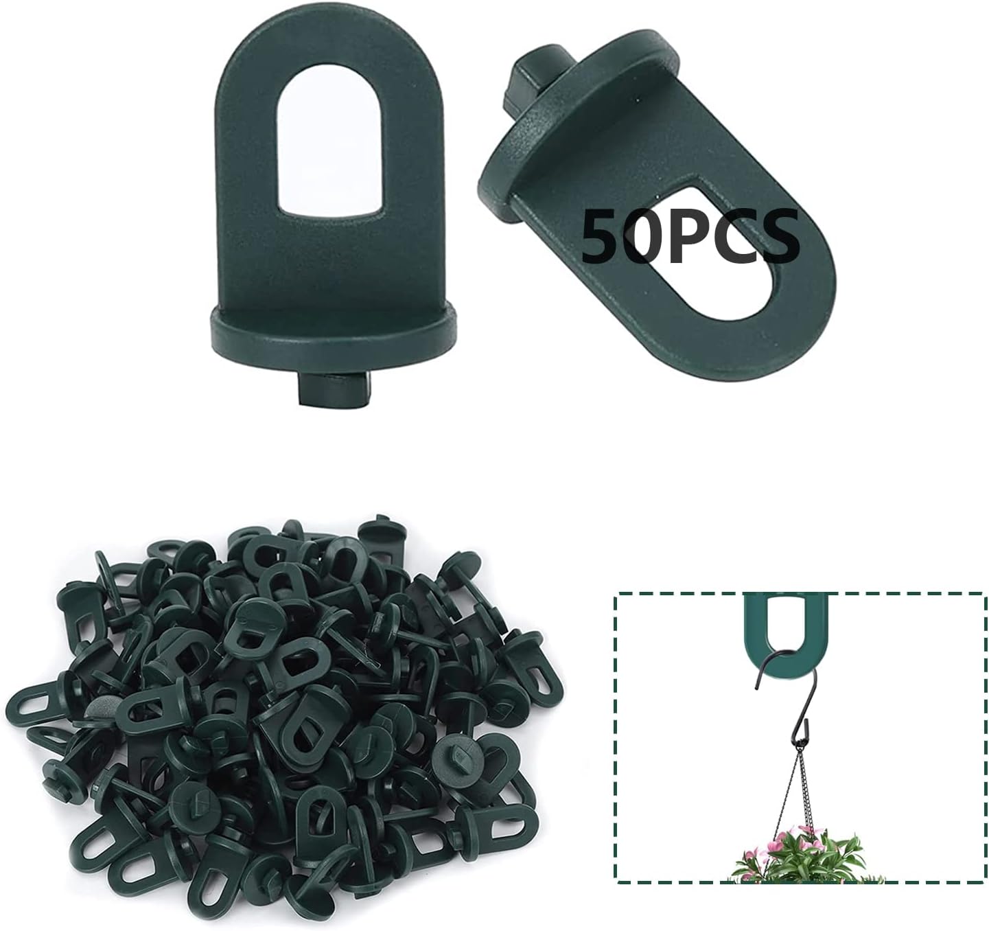 50Pcs Green House Twist Clips Greenhouse Hooks for Hanging for Greenhouse Laborer to Fixing Wires in Greenhouse Indoor Securing Insulation Materials Netting and Hanging Plants