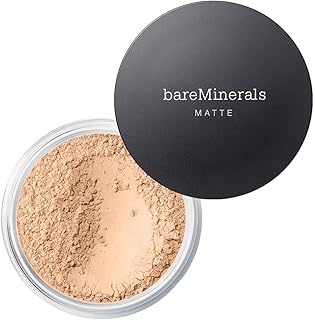 bareMinerals Original Matte Loose Mineral Foundation SPF 15, Powder Foundation Makeup, Buildable Coverage, Reduces Shine, Talc Free Foundation, Vegan