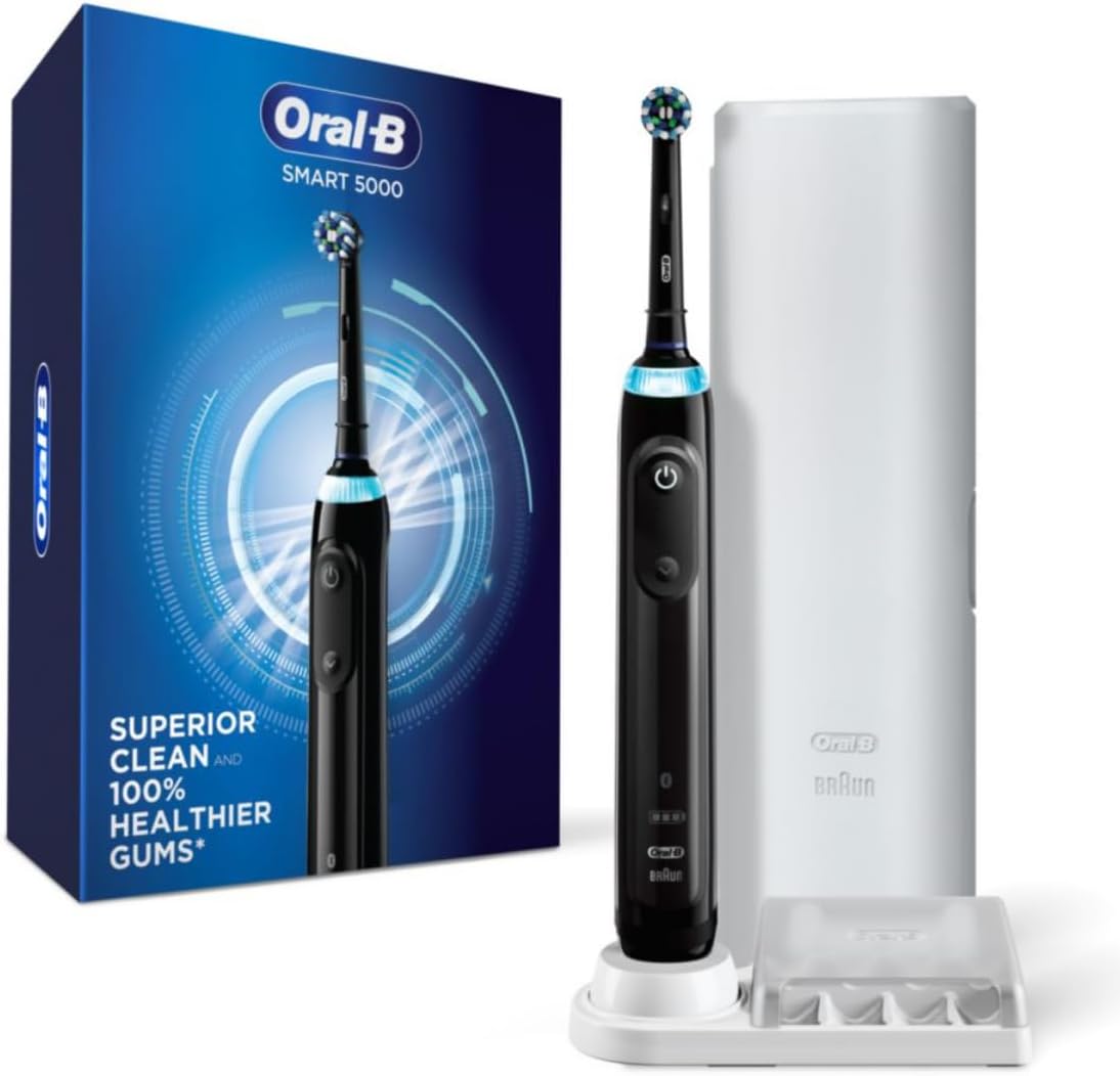 Oral-B Pro 5000 Smartseries Power Rechargeable Electric Toothbrush with Bluetooth Connectivity, Black Edition
