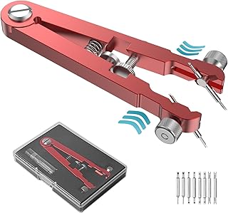 Watch Spring Bar Plier Tool Kit, 6825 Spring Bar Tweezer Tool with Durable 8 Alloy Steel Pins for Watch Wrist Bands Strap Removal Repair Set
