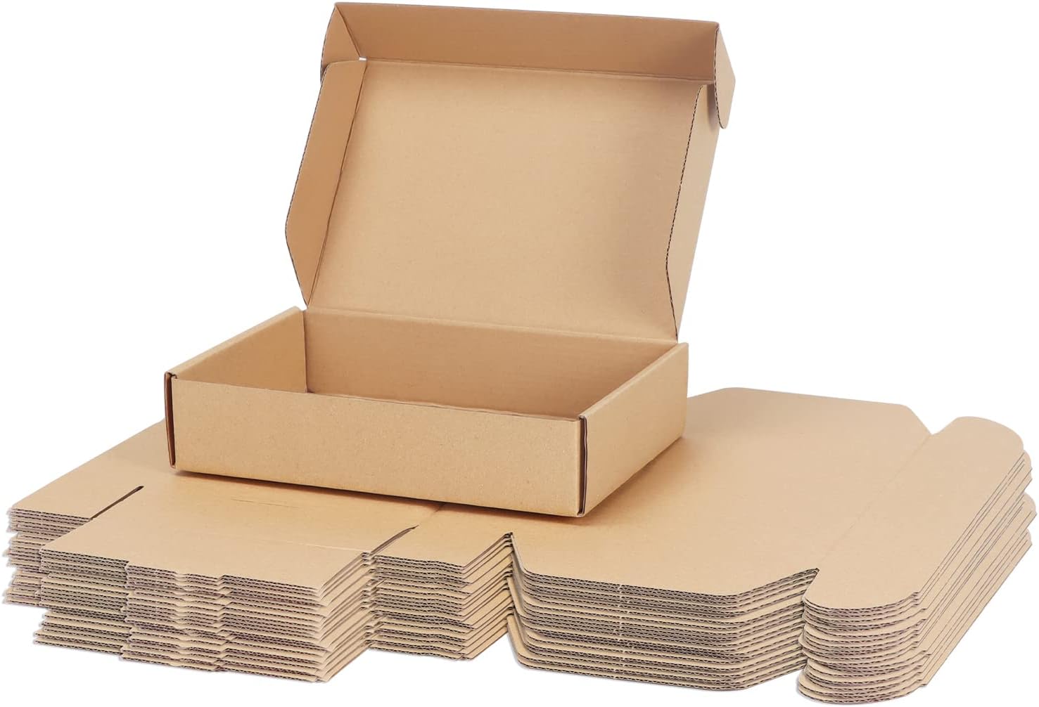 RLAVBL 25 Pack 229x153x51 mm (9x6x2 in) Shipping Boxes Small Brown Corrugated Cardboard Box for Packing Mailing