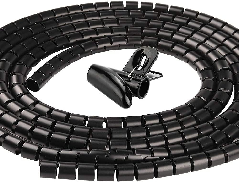 D.A.Y. Republic Black Spiral Cable Cover - 13mm 5.6ft Cable Management