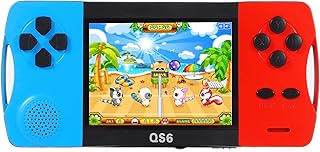 3.2" Large Screen Rechargeable Portable Handheld Games for Kids Ages 4-10, Preloaded 138 Classic Mini Games,Arcade Electronic Toy Support TV Output Birthday Xmas Present for Boys Girls(Blue+Red)