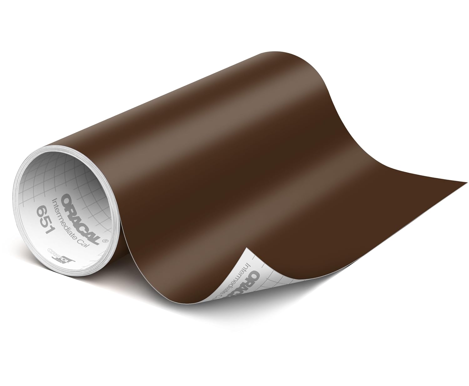 ORACAL 651 Matte Brown Vinyl Durable Roll Easy to Weed Permanent Adhesive Craft Vinyl for Plotting Machines, Decals & DIY Projects 12” x 10ft