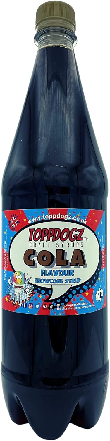 TOPPDOGZ Slush Snow Cone Syrup 1 Litre Cola slushie slushy snowcone